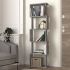Βιβλιοθήκη Alvina Megapap χρώμα γκρι σκυροδέματος 45x19,6x158,8εκ.