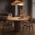 Τραπέζι Hazar Megapap Mdf χρώμα travertine - sandstone Ø119,5x76εκ.