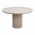 Τραπέζι Hazar Megapap Mdf χρώμα travertine - sandstone Ø119,5x76εκ.