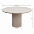 Τραπέζι Hazar Megapap Mdf χρώμα travertine - sandstone Ø119,5x76εκ.