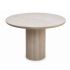 Τραπέζι Hazar Megapap Mdf χρώμα travertine - sandstone Ø100,5x76εκ.