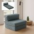 Πολυθρόνα - κρεβάτι Comfort Megapap υφασμάτινη χρώμα μέντα 95x95x75εκ.