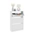 Παπουτσοθήκη Flat Duo Megapap 18 ζεύγων χρώμα λευκό 73x26x119εκ.