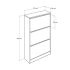 Παπουτσοθήκη Flat Duo Megapap 18 ζεύγων χρώμα λευκό 73x26x119εκ.