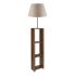 Φωτιστικό δαπέδου Launo Megapap υφασμάτινο Pvc/MDF χρώμα μπεζ/καρυδί 38x38x150εκ.