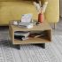 Τραπεζάκι σαλονιού Hola Megapap χρώμα sapphire oak - ανθρακί 60x60x32εκ.