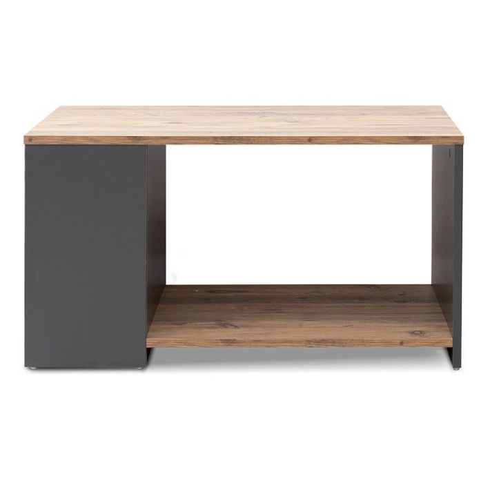 Τραπεζάκι σαλονιού Sylvia Megapap χρώμα pine oak - ανθρακί 90,2x59,2x48,1εκ.