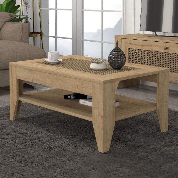Τραπεζάκι σαλονιού Madura Megapap χρώμα sapphire oak 90x60x40εκ.
