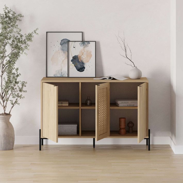 Μπουφές Naive Megapap χρώμα sapphire oak 126x40x80εκ.
