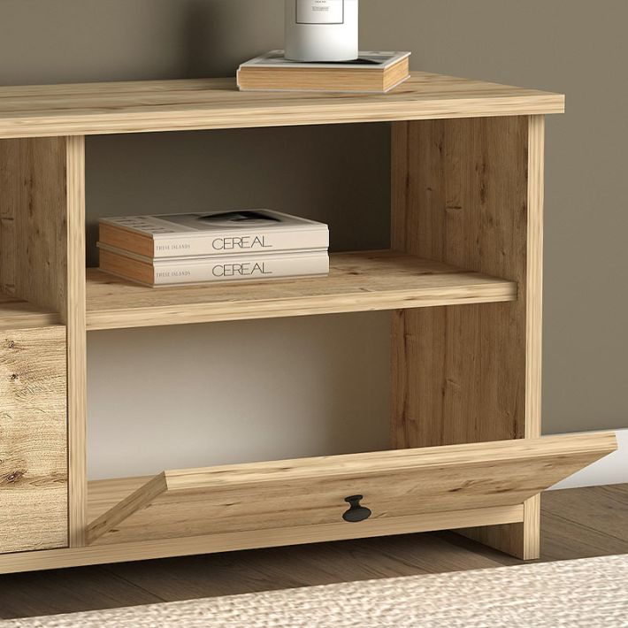 Έπιπλο τηλεόρασης Mahen Megapap χρώμα sapphire oak 140x35x49,8εκ.