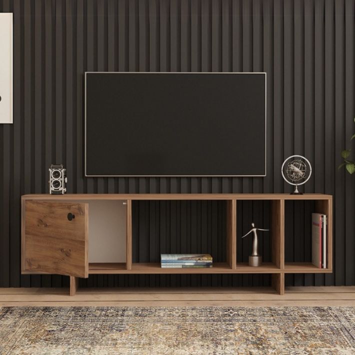 Έπιπλο τηλεόρασης Folsom Megapap χρώμα atlantic pine 140x29,9x45εκ.