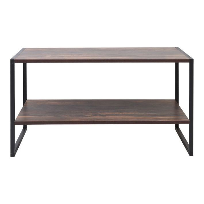 Τραπεζάκι σαλονιού Giza Megapap χρώμα rustic καρυδί 90,2x50,3x50,4εκ.