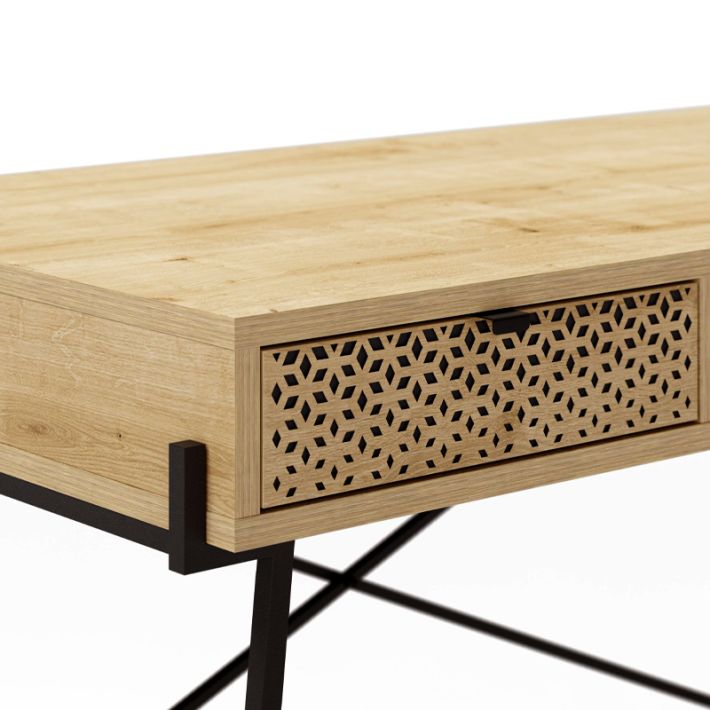 Γραφείο εργασίας Naive Megapap χρώμα sapphire oak 113,4x60x77,5εκ.