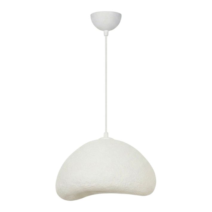 Φωτιστικό οροφής Luna Megapap E27 fiberglass μονόφωτο χρώμα λευκό 30x21x120εκ.