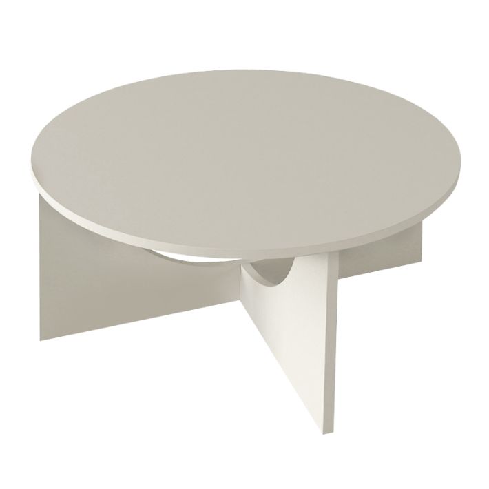 Τραπεζάκι σαλονιού Lemmar Megapap χρώμα sandstone Ø75x36,8εκ.