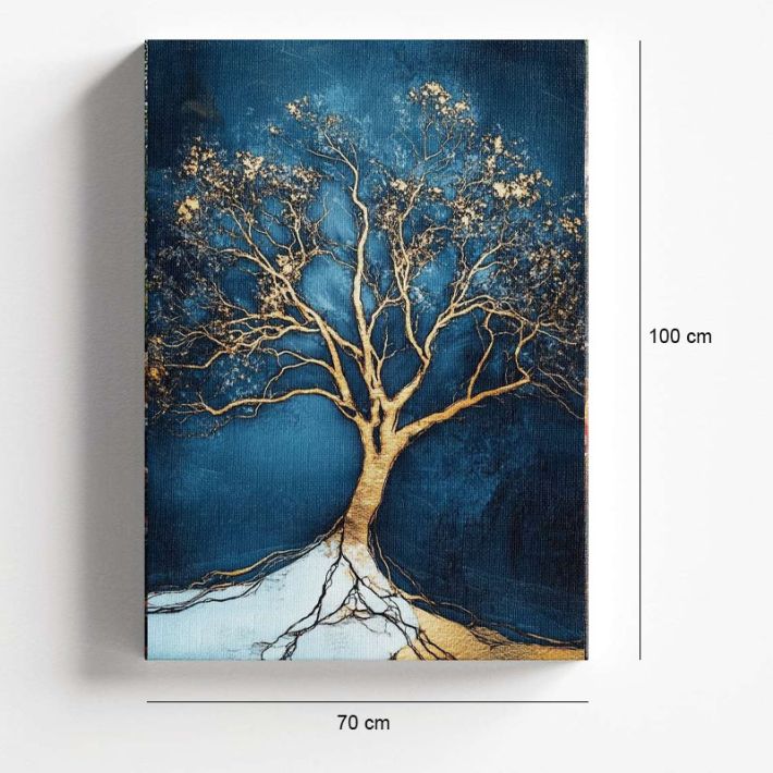 Πίνακας σε καμβά "Golden Tree" Megapap ψηφιακής εκτύπωσης 70x100x3εκ.