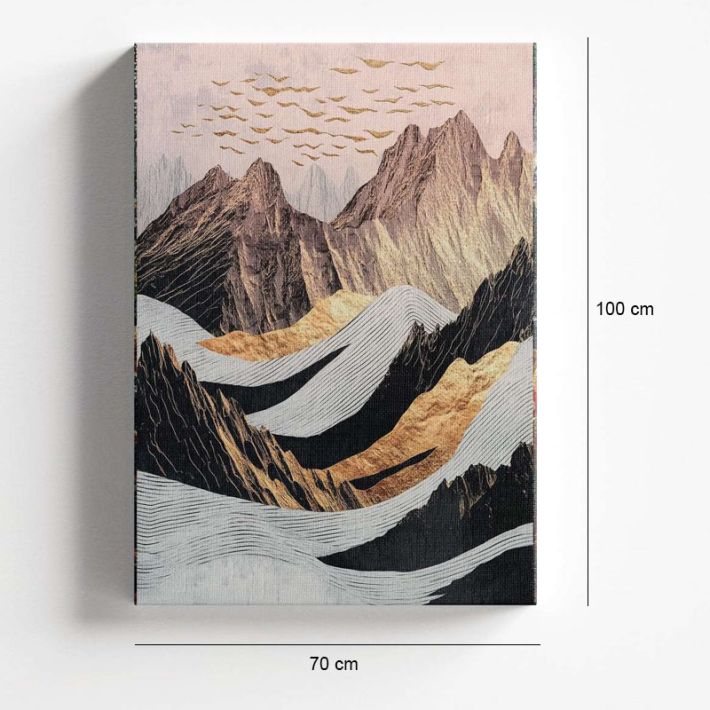 Πίνακας σε καμβά "Abstract Mountain" Megapap ψηφιακής εκτύπωσης 70x100x3εκ.