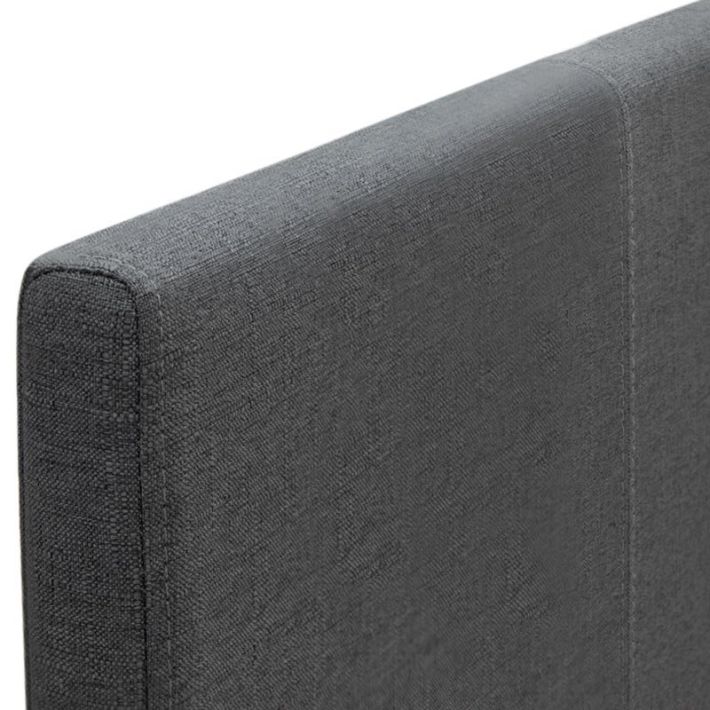 Κρεβάτι Flat Megapap υφασμάτινο χρώμα ανθρακί 120x200εκ.