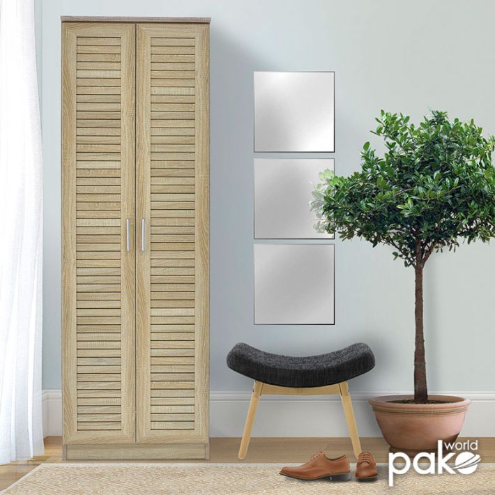 Ξύλινη Παπουτσοθήκη Sante με 7 Ράφια Sonoma Μ60xΠ37xΥ183cm 123-000005
