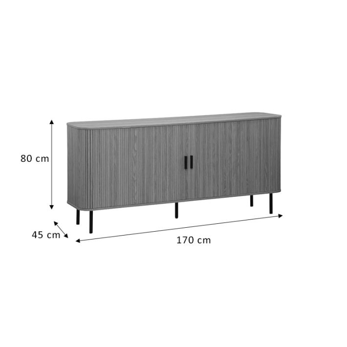 Μπουφές Scandi Ξύλινος 260-000005 Μπεζ 170x45x80cm