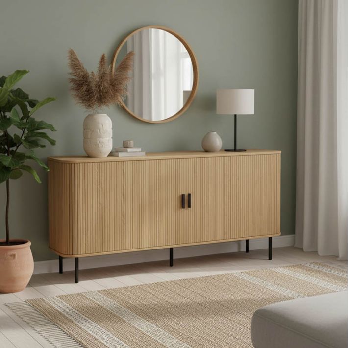Μπουφές Scandi Ξύλινος 260-000005 Μπεζ 170x45x80cm