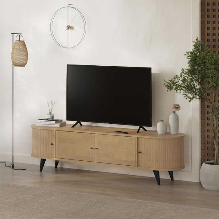 Έπιπλο Τηλεόρασης Ξύλινο Gentle Sapphire Oak Μ180xΠ40xΥ52cm
