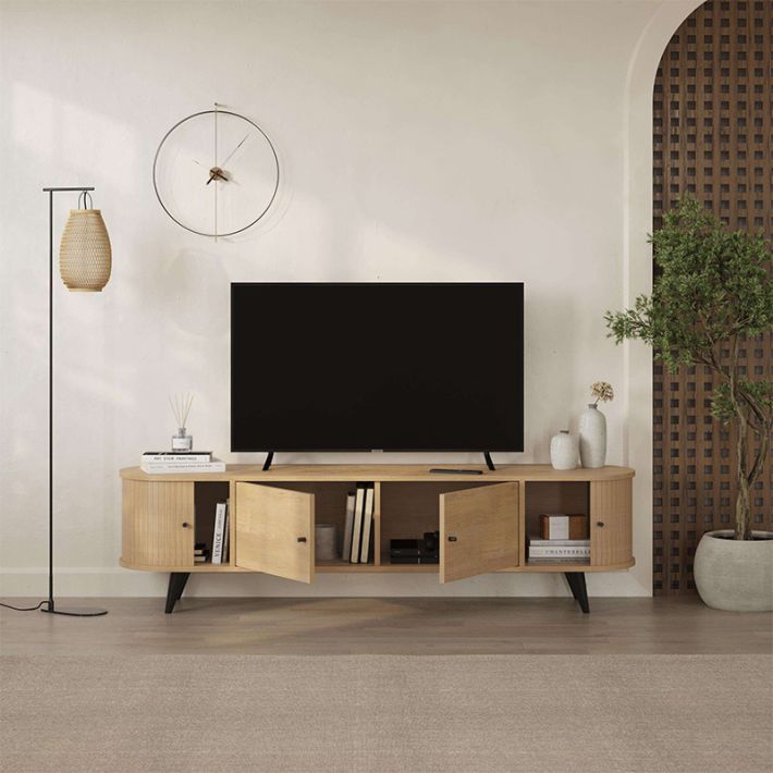 Έπιπλο Τηλεόρασης Ξύλινο Gentle Sapphire Oak Μ180xΠ40xΥ52cm