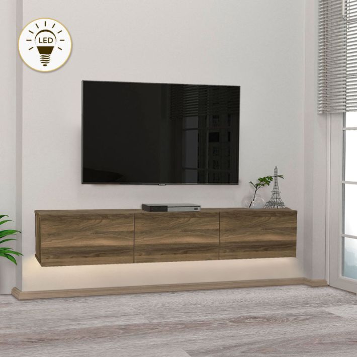 Damla από Μέταλλο & Ξύλο με Φωτισμό LED Καρυδί Μ180xΠ29.5xΥ29.5cm GP042-0169,8