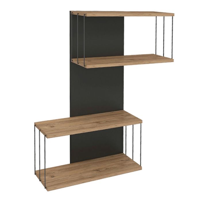 Ράφι Τοίχου Destan Ανθρακί 65x19x96εκ. GP052-0113,1