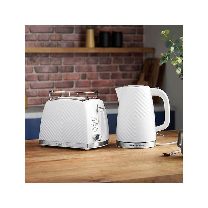 Russell Hobbs Groove Βραστήρας 1.7lt 2400W Λευκός