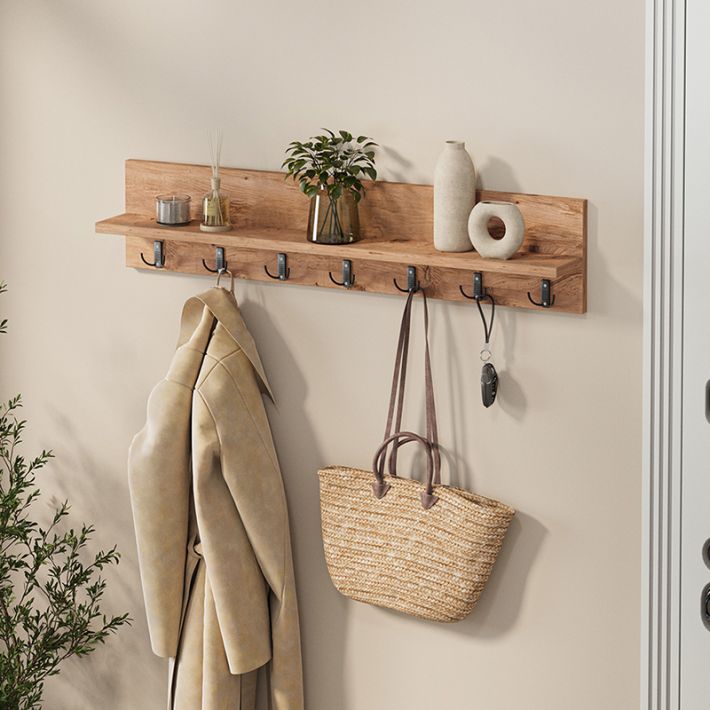 Κρεμάστρα τοίχου Kery Megapap χρώμα pine oak 91x11x20εκ.