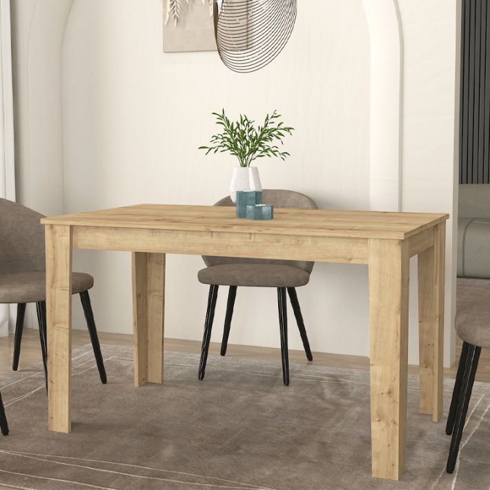 Τραπέζι Darlen Megapap χρώμα sapphire oak 125x72x74εκ.