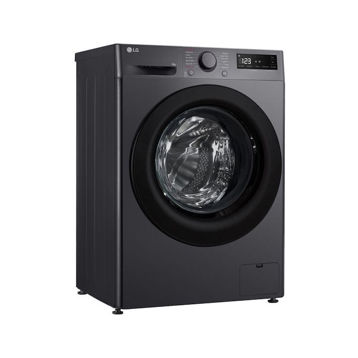 LG Πλυντήριο Ρούχων 8kg με Τεχνολογία Ατμού 1200 Στροφών AI DD Γκρι F2WR508SBM