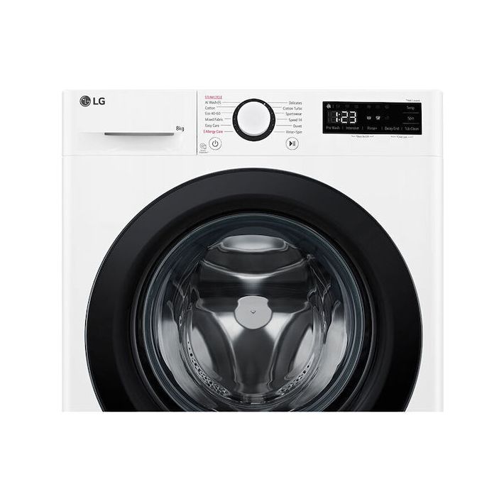 LG Πλυντήριο Ρούχων 8kg με Τεχνολογία Ατμού 1200 Στροφών AI DD F2WR508SBW