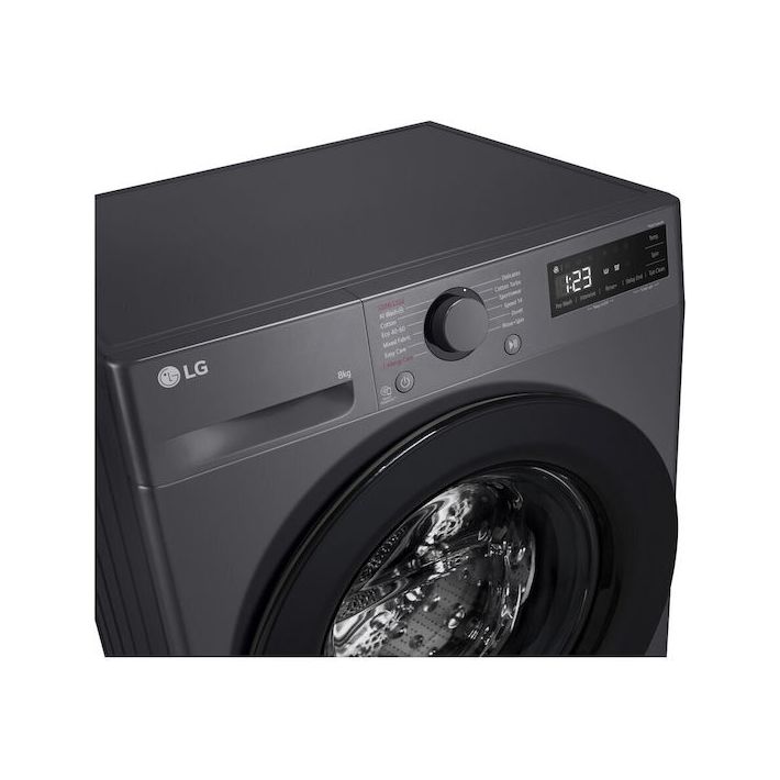 LG Πλυντήριο Ρούχων 8kg με Τεχνολογία Ατμού 1200 Στροφών AI DD Γκρι F2WR508SBM