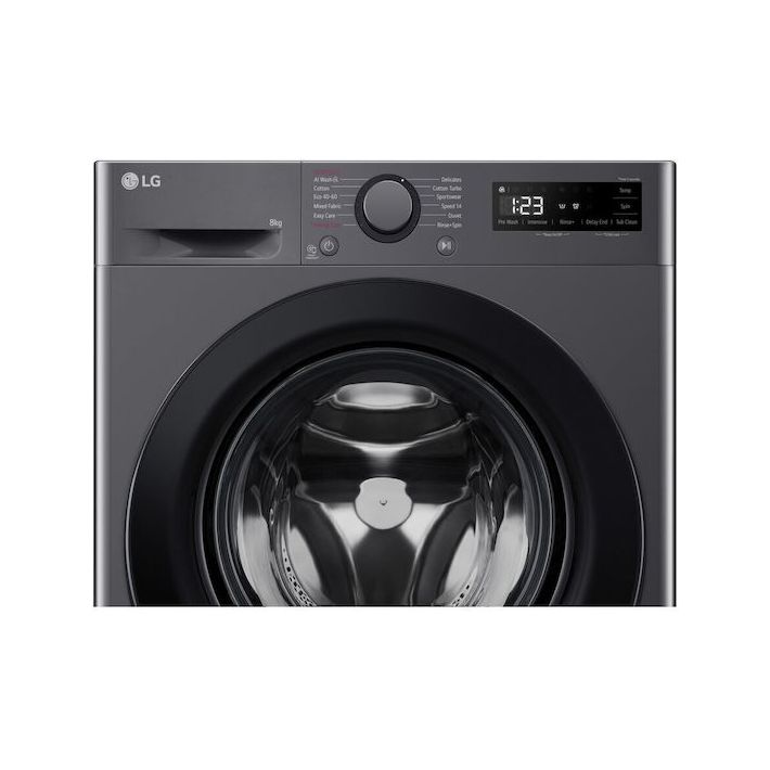 LG Πλυντήριο Ρούχων 8kg με Τεχνολογία Ατμού 1200 Στροφών AI DD Γκρι F2WR508SBM