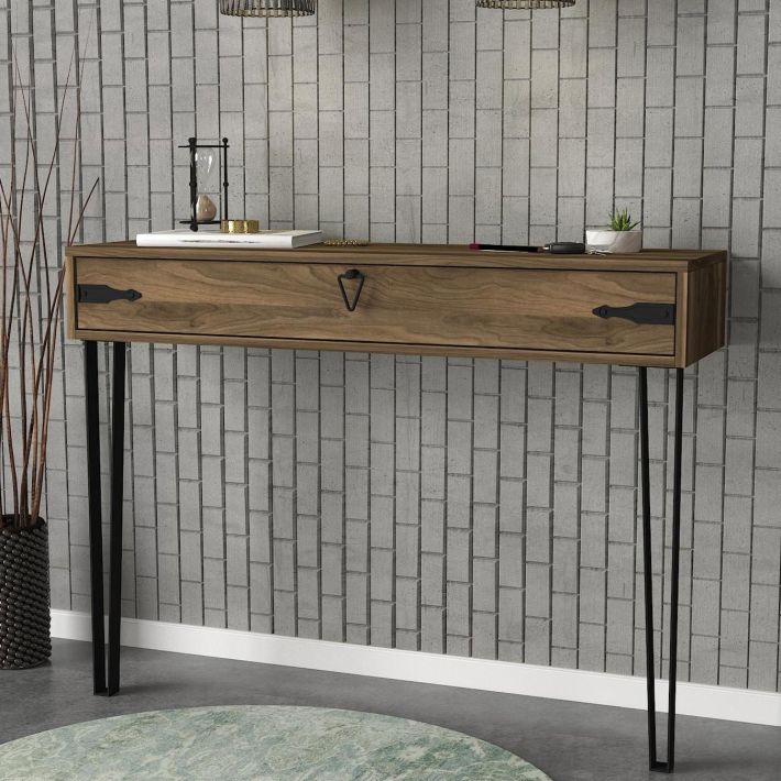 Κονσόλα Artelibre Thira Καφέ 120x35x90cm