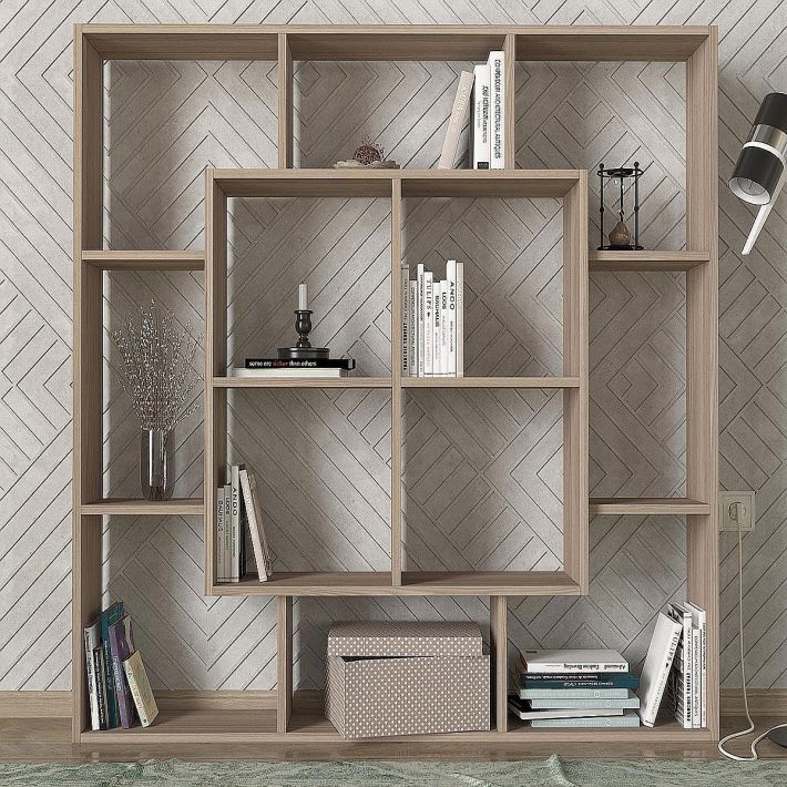 Βιβλιοθήκη Artelibre Nisiros Cordoba Μοριοσανίδα/μελαμίνη 136x22x136cm