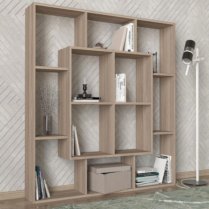 Βιβλιοθήκη Artelibre Nisiros Cordoba Μοριοσανίδα/μελαμίνη 136x22x136cm