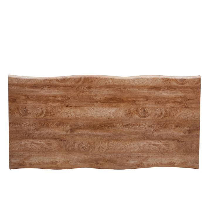 Τραπέζι Τραπεζαρίας Artelibre Aosa Honey Maple/μαύρο Mdf/μέταλλο 200x100x76cm