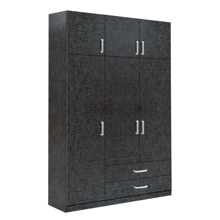 Ντουλάπα Artelibre Bengta Μαύρο Μοριοσανίδα 150x60x240cm
