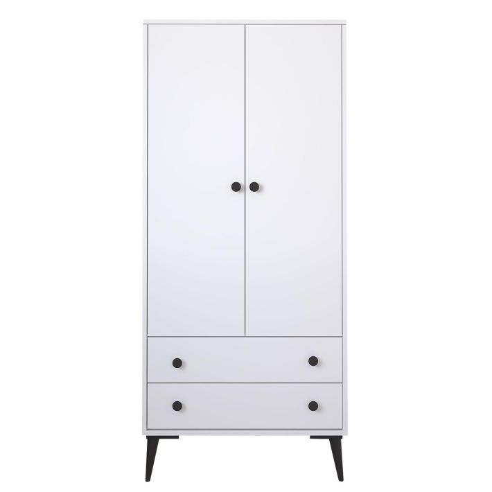 Ντουλάπα Δίφυλλη Artelibre Amari Λευκό Μοριοσανίδα 82x48x180cm