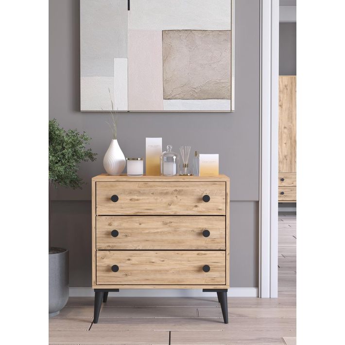 Συρταριέρα Artelibre Amari Δρυς Μοριοσανίδα 72x43x79cm