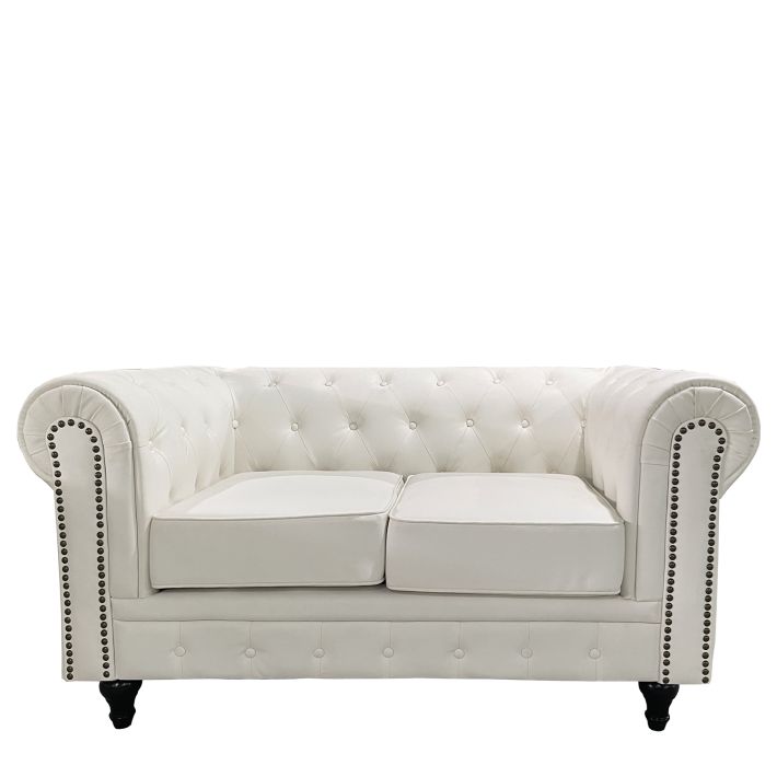 Καναπές Διθέσιος Artelibre Avery Λευκό pu 155x90x73cm