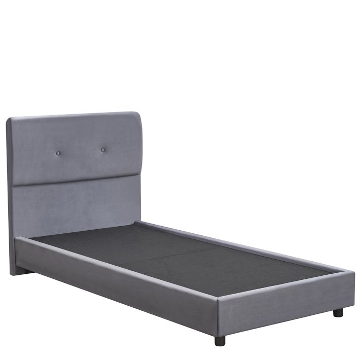 Κρεβάτι Μονό Artelibre Tamahawk Γκρι Ύφασμα 212x106.5x106cm (Στρώμα 90x200cm)