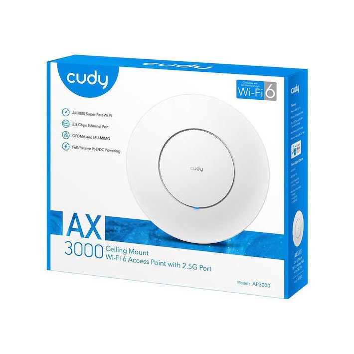 Cudy AP3000 Access Point Wi-Fi 6 Dual Band (2.4 & 5GHz)