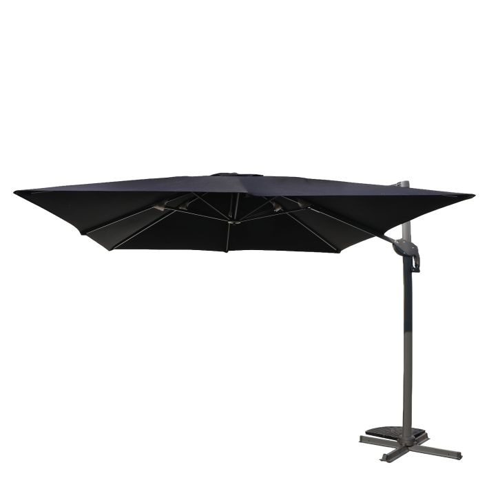 Ομπρέλα Κήπου Artelibre Valena Μαύρο/γκρι Αλουμίνιο/polyester Φ3x3m