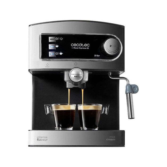 Cecotec Power Espresso 20 Μηχανή Espresso 850W Πίεσης 20bar Ασημί 01503