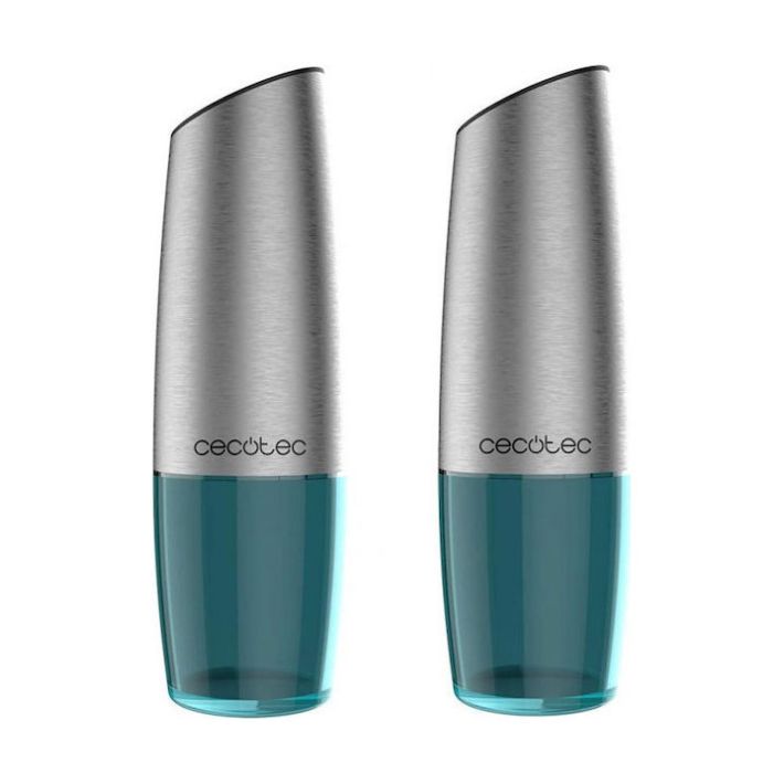 Cecotec Instantmill Gravity Σετ Ηλεκτρικοί Μύλοι Μπαχαρικών Inox σε Ασημί Χρώμα 2τμχ