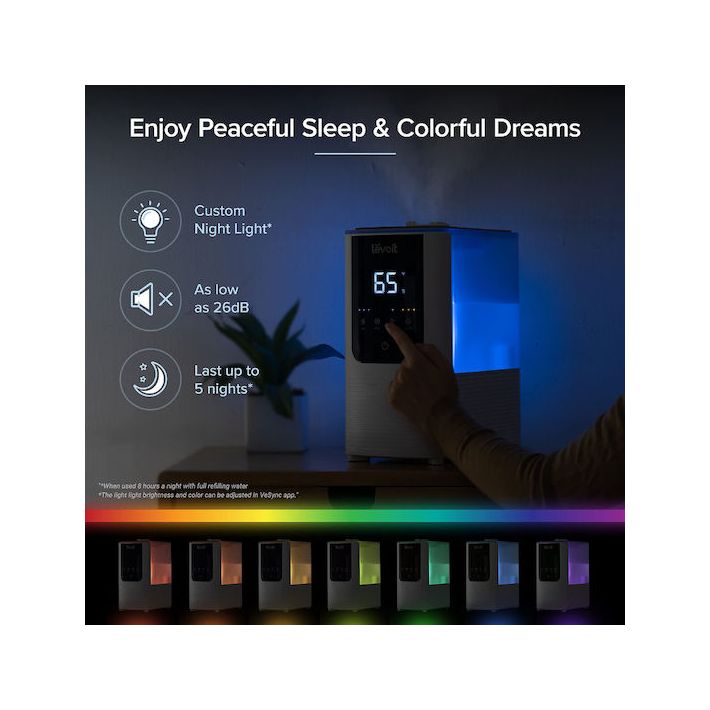 Levoit Smart Καθαριστής Αέρα / Υγραντήρας Υπερήχων 26W για Χώρους 40m²